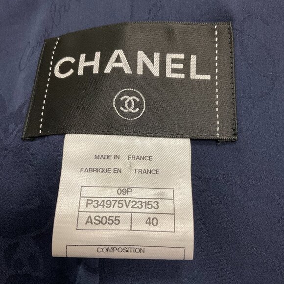 Chanel Navy / Ecru 2009 Pearl Embellished Majorette Jacket - Picture 4 of 6